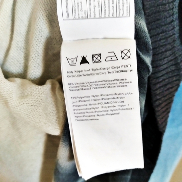 Pimkie Blue Colorblock Tunic Top Size Medium - Picture 7 of 9